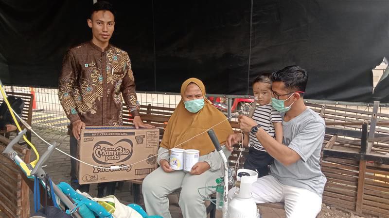 Peduli Balita Jantung Bocor, DT Peduli Riau Salurkan Dana untuk Abyan 