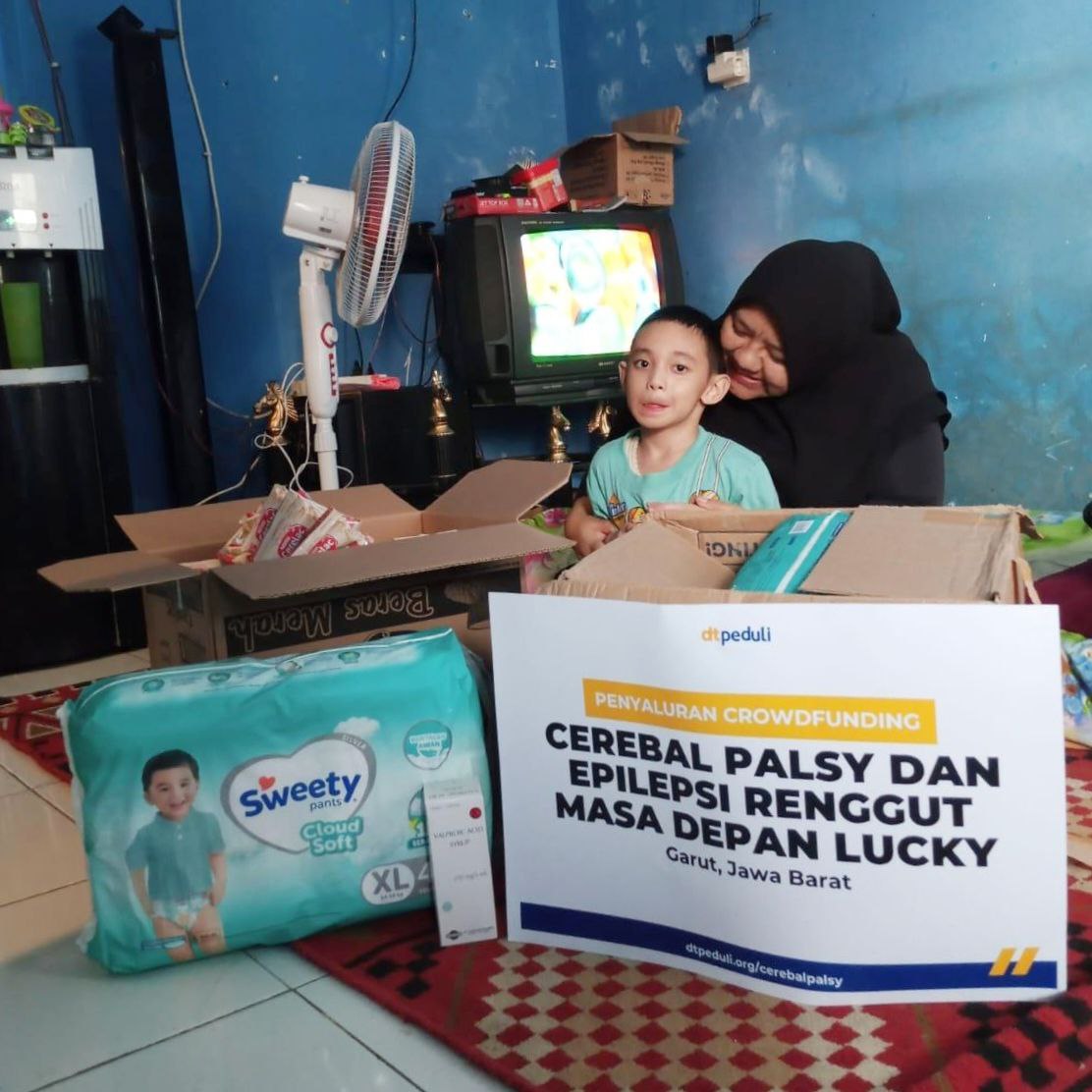 DT Peduli Garut Salurkan Bantuan untuk Muhammad Lucky