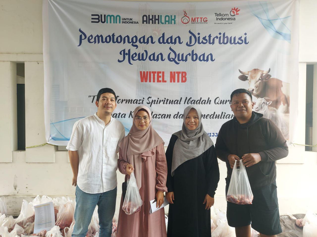 DT Peduli NTB Kembali Salurkan Qurban dari MTTG Telkom
