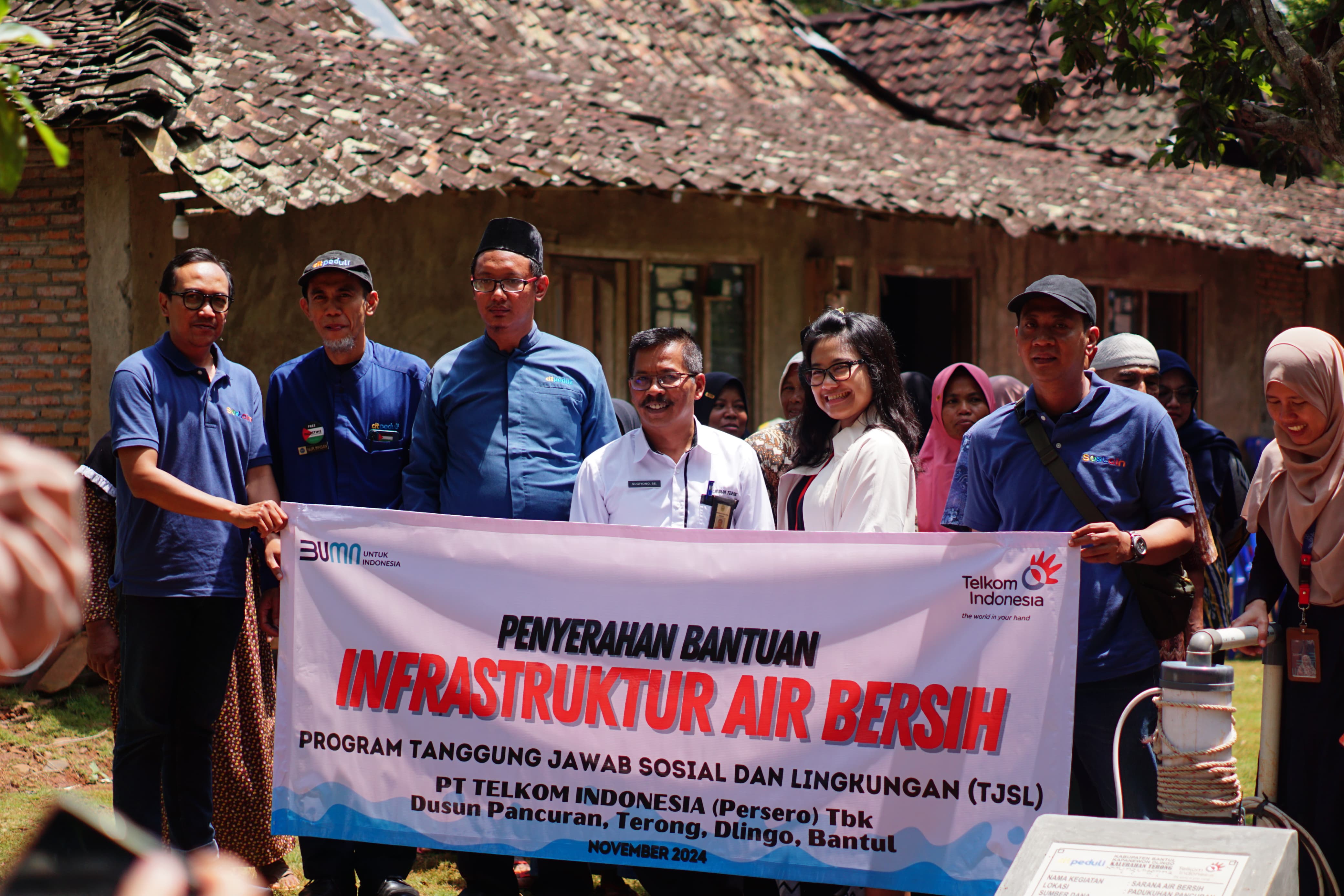 Sediakan Akses Air Bersih, PT Telkom dan DT Peduli Yogyakarta Serahkan Sumur Bor untuk Warga Dusun Pancuran